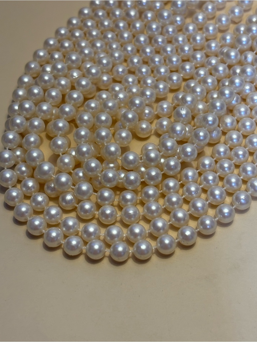 Vintage Richelieu Multi-Strand Creamy Faux Pearl Choker/Necklace 13.5”+2.5” - Picture 8 of 11